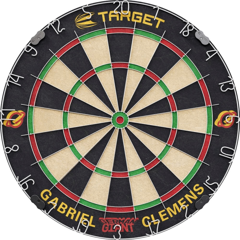 Target Gabriel Clemens Dartboard + 2 Dartsets - Front