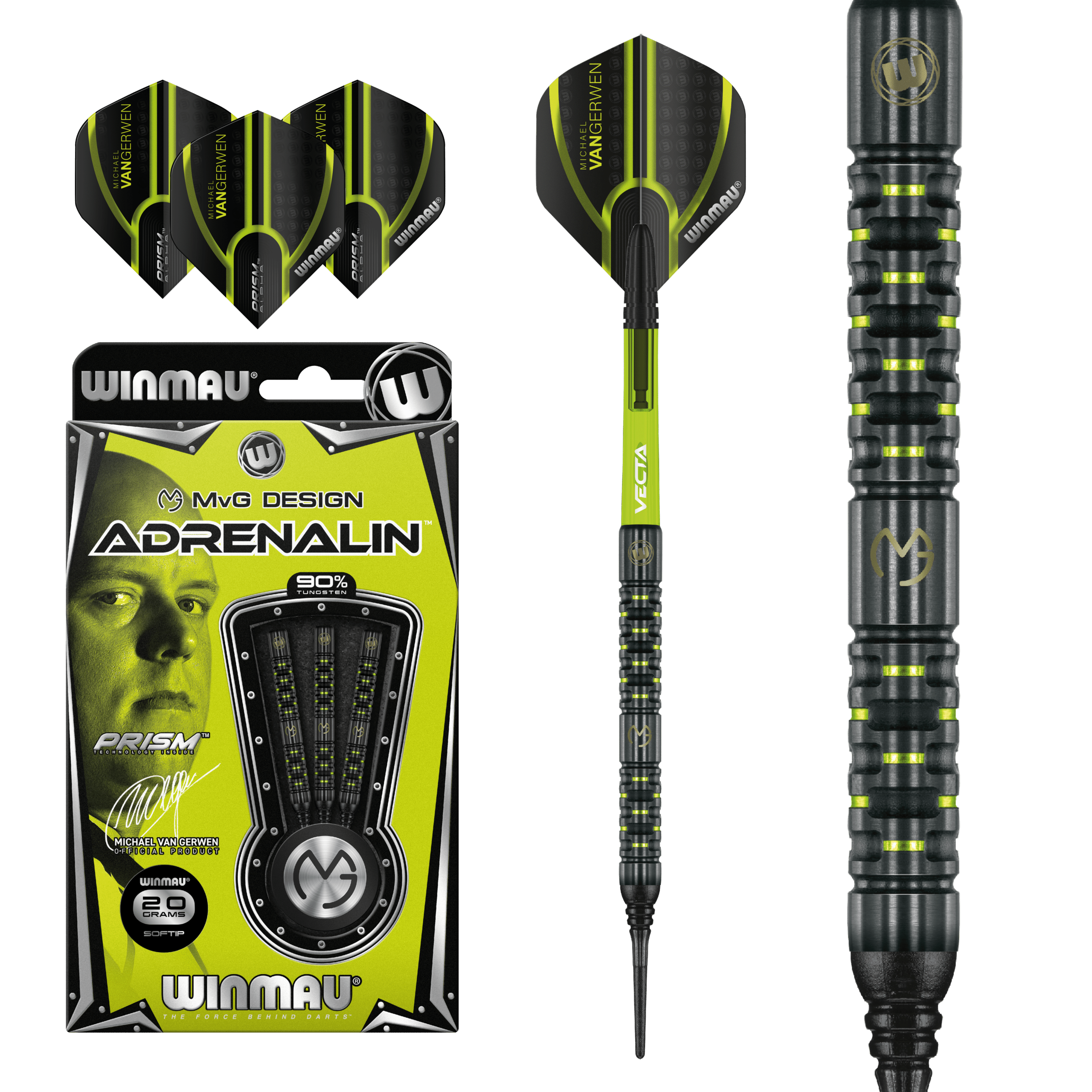 Winmau Michael van Gerwen Adrenaline - Steel - MVG - Seitenansicht